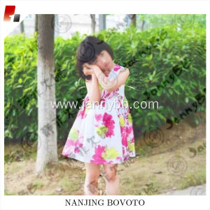 Children's Sleeveless Print flower dress